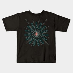 Geometric mandala lineart dark Kids T-Shirt